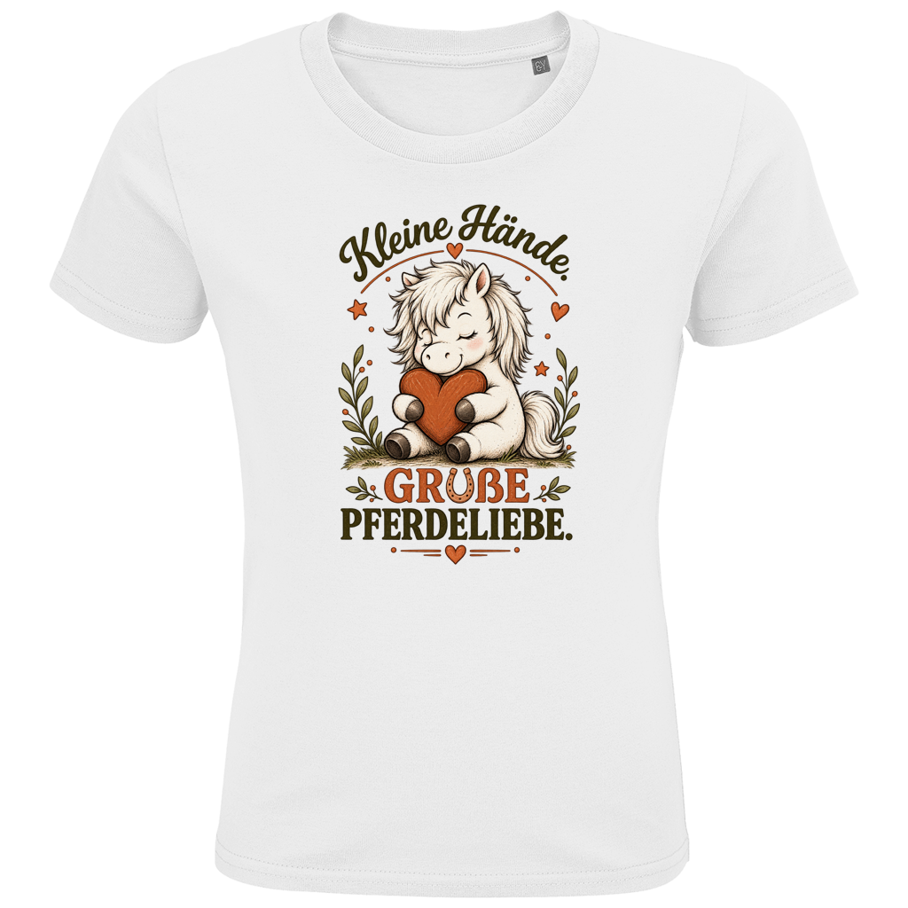 Kleine Hände. Große Pferdeliebe - Kinder Premium Bio T-Shirt
