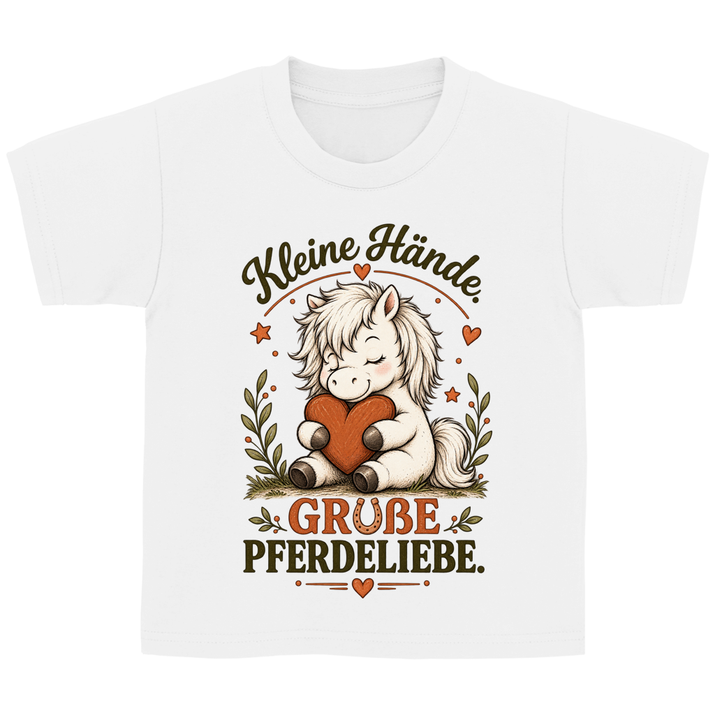 Kleine Hände. Große Pferdeliebe - Kinder T-Shirt