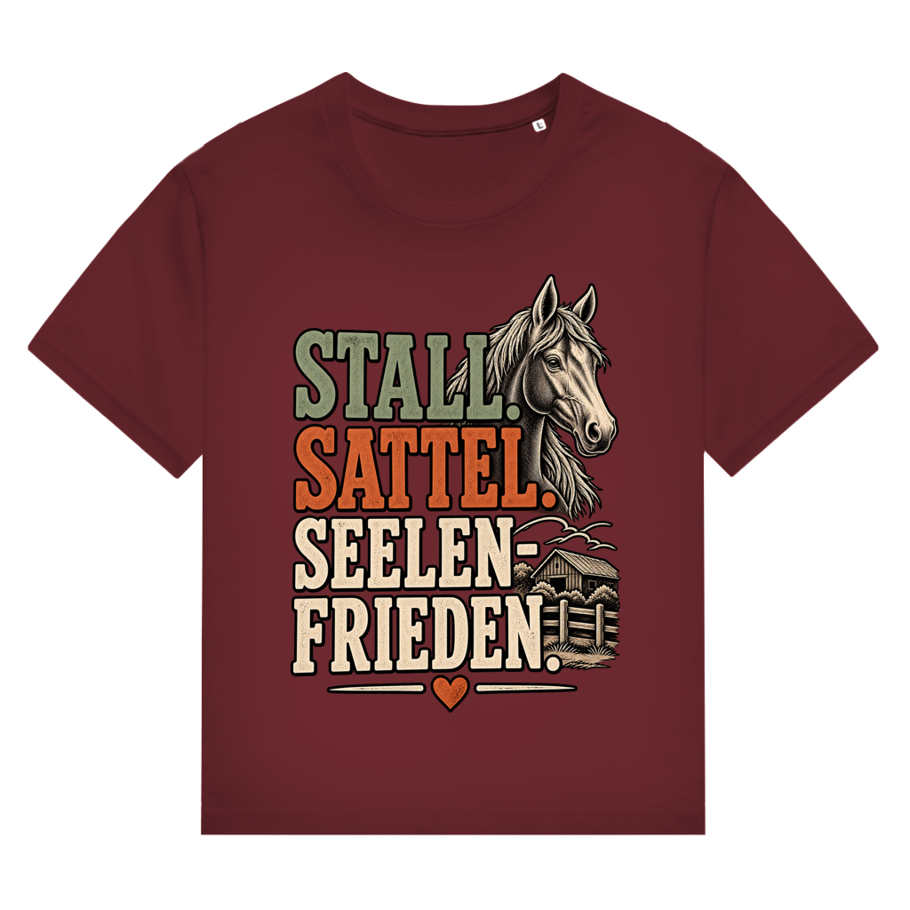Stall. Sattel. Seelenfrieden - Damen T-Shirt