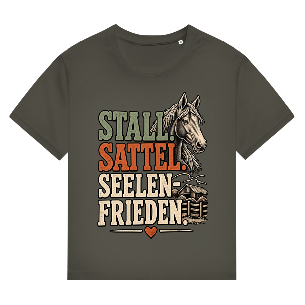 Stall. Sattel. Seelenfrieden - Damen T-Shirt