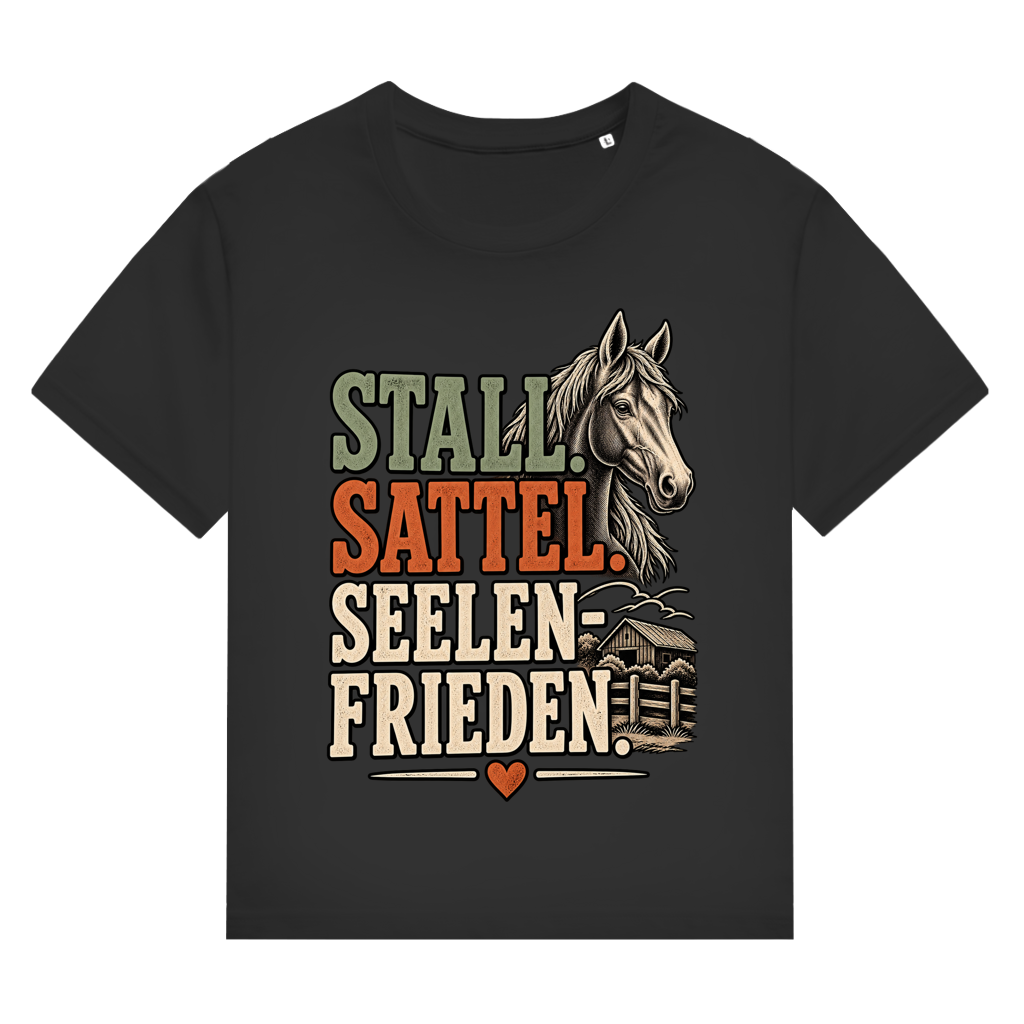 Stall. Sattel. Seelenfrieden - Damen T-Shirt