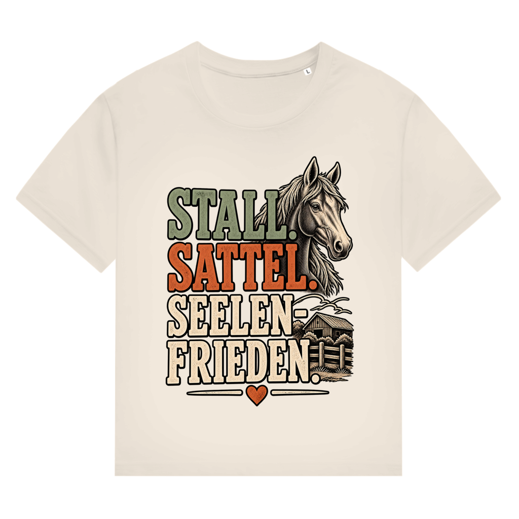 Stall. Sattel. Seelenfrieden - Damen T-Shirt